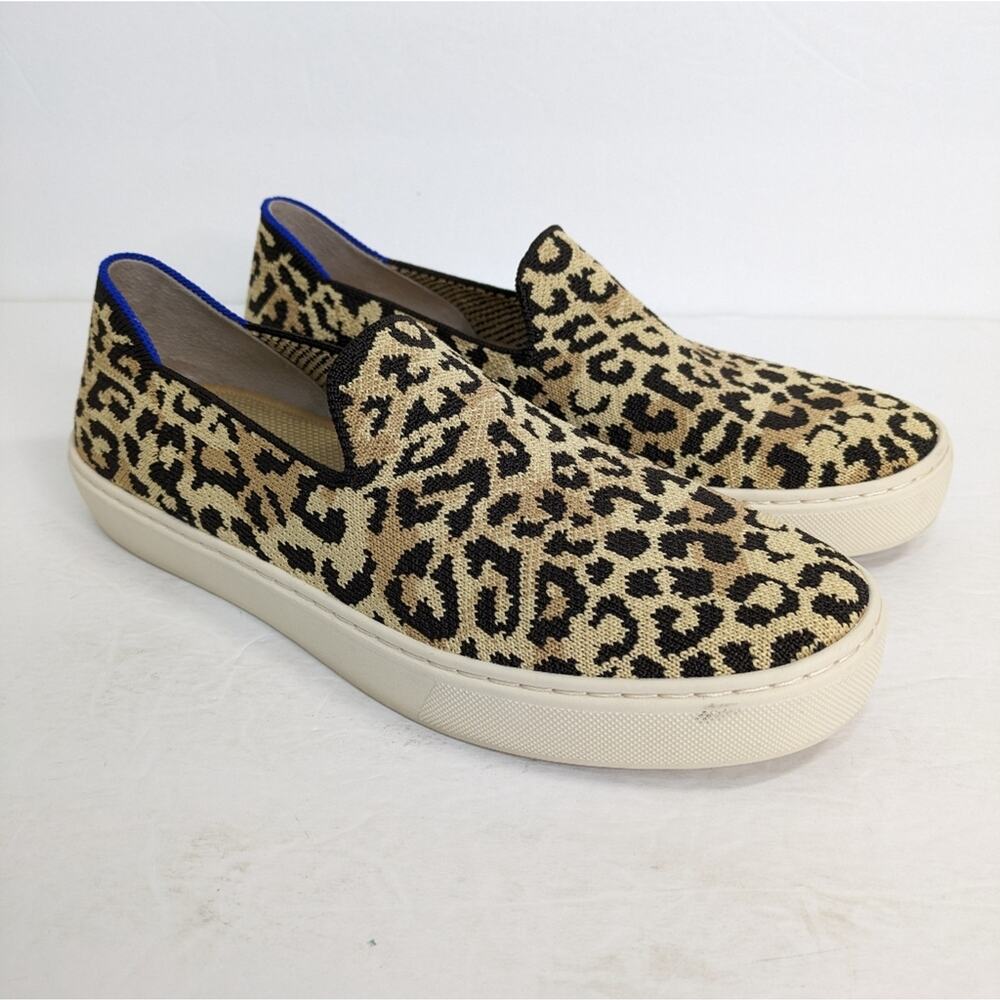 Rothy's The Sneaker Slip On 8 Desert Cat Animal Cheetah Camo Print Limited Print - Picture 14 of 15